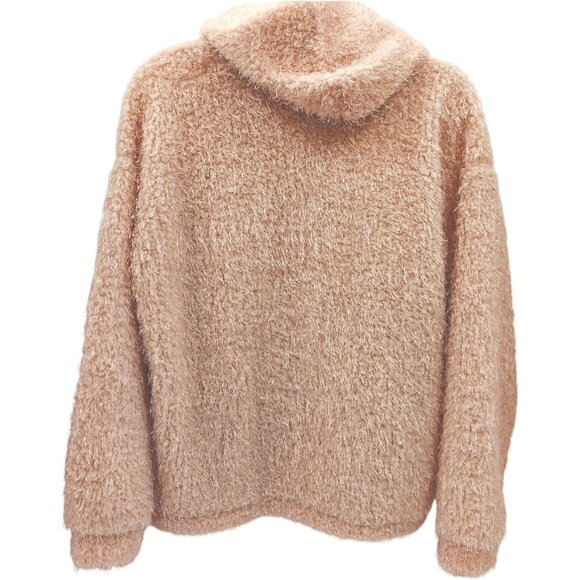 STYLE ME Los Angeles Pink Sherpa Hoodie Women's Medium New w/Tag - Picture 2 of 12